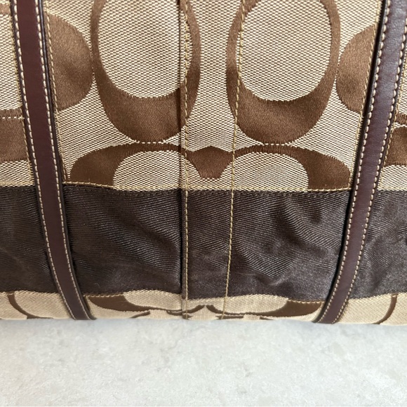Coach Brown Patterned Tote Bag, vintage - Picture 5 of 12